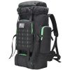 Hiking Backpack for Men 70L Blackgreen Camping Backpack Military Rucksack Molle 3 Days Assault Pack for Climbing