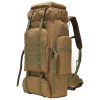 Hiking Backpack for Men 70L Khaki Camping Backpack Military Rucksack Molle 3 Days Assault Pack for Climbing