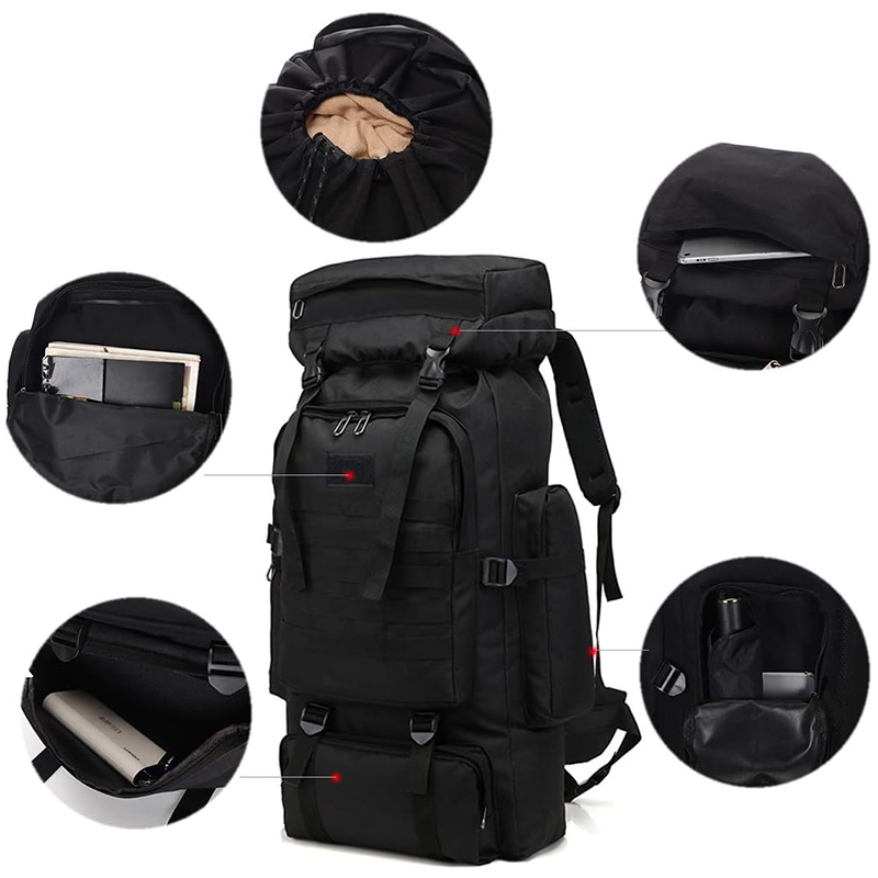Hiking Backpack for Men 70L Camping Backpack Military Rucksack Molle 3 Days Assault Pack for Climbing - Image 4