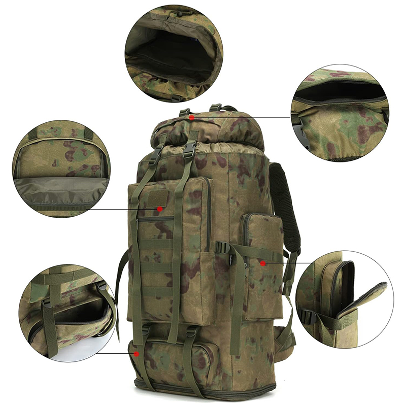 Hiking Backpack for Men 100L Ruin-Green Camping Backpack Military Rucksack Molle 3 Days Assault Pack for Climbing - Image 5