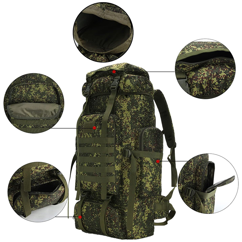 Hiking Backpack for Men 70L Greenmix Camping Backpack Military Rucksack Molle 3 Days Assault Pack for Climbing - Image 5