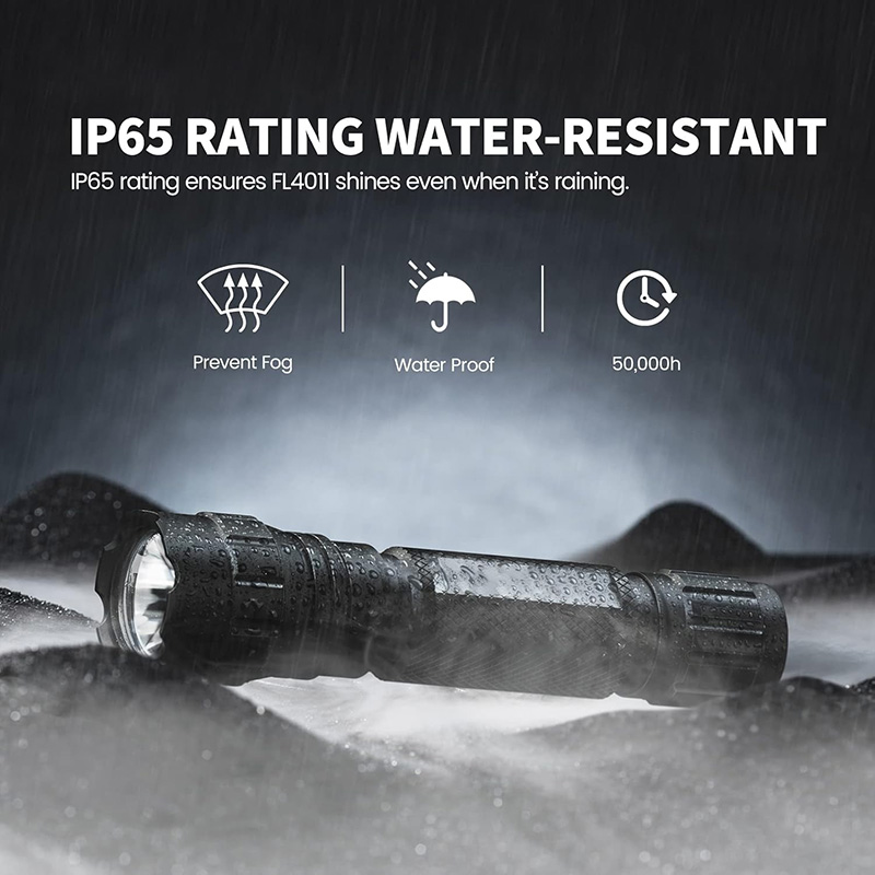 FL11-MB Tactical Flashlight, 1200 Lumens Small Flashlight, with Offset Mount & Pressure Switch, 200m Beam Range, 4H Runtime, Rainproof and Shockproof for Outdoor Hunting, Search, Rescue - Image 7