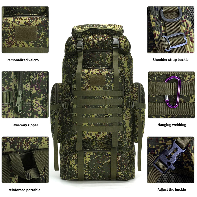 Hiking Backpack for Men 70L Greenmix Camping Backpack Military Rucksack Molle 3 Days Assault Pack for Climbing - Image 6