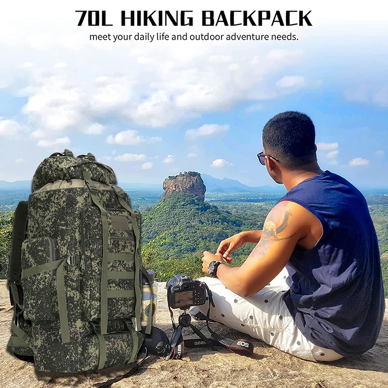 Hiking Backpack for Men 70L Greenmix Camping Backpack Military Rucksack Molle 3 Days Assault Pack for Climbing - Image 7