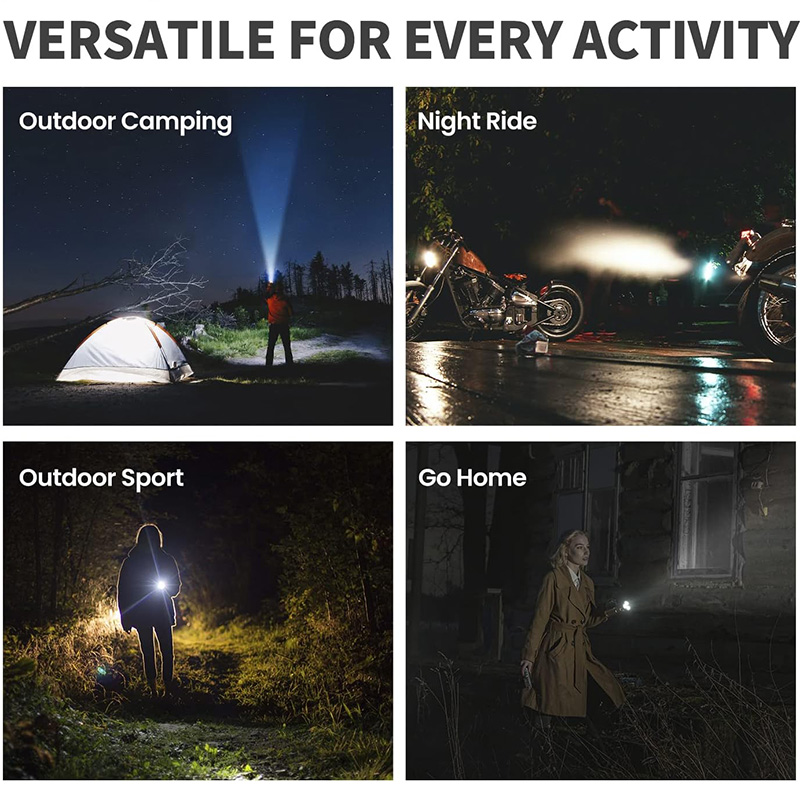 FL11-MB Tactical Flashlight, 1200 Lumens Small Flashlight, with Offset Mount & Pressure Switch, 200m Beam Range, 4H Runtime, Rainproof and Shockproof for Outdoor Hunting, Search, Rescue - Image 8