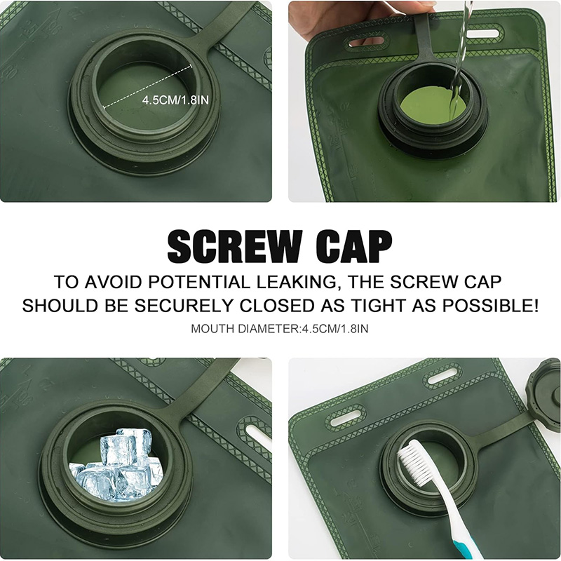 Hydration Bladder, 2.5 Liter Leak Proof Water Bladder,Military Hydration Pack Replacement for Hiking Biking Climbing Cycling Running Camping Backpack - Image 4