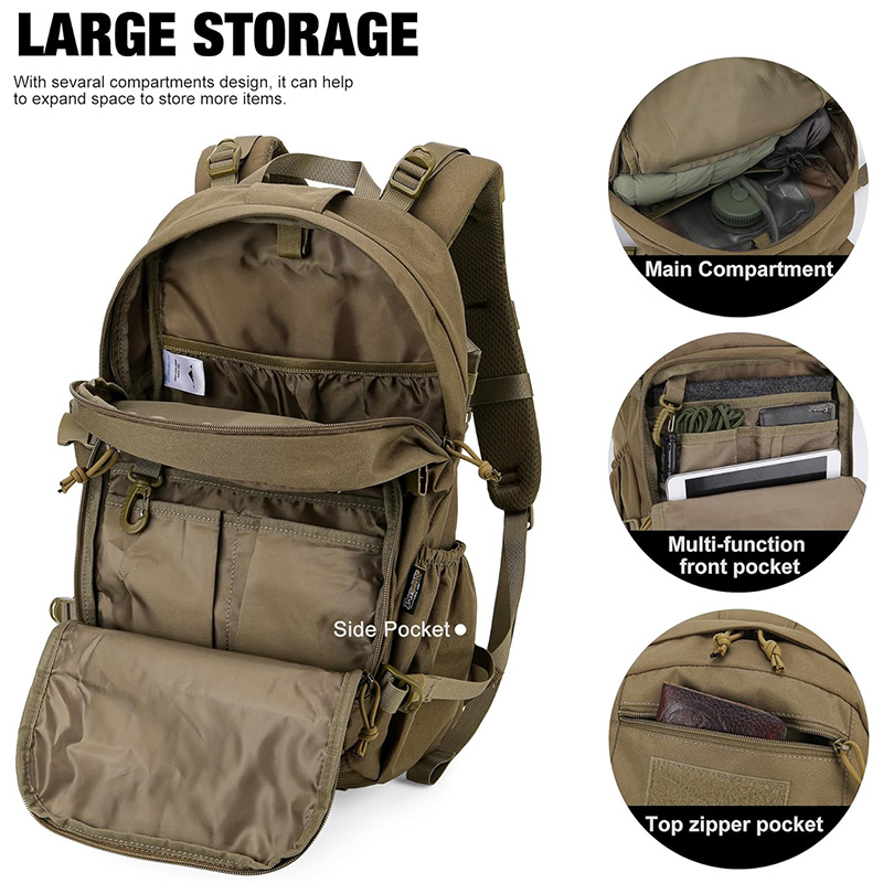 Small Tactical Backpack,Molle Hiking Backpack for Backpacking,Cycling and Biking,25L Backpack - Image 5
