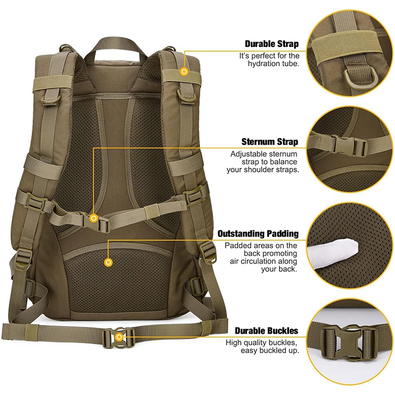 Small Tactical Backpack,Molle Hiking Backpack for Backpacking,Cycling and Biking,25L Backpack - Image 6