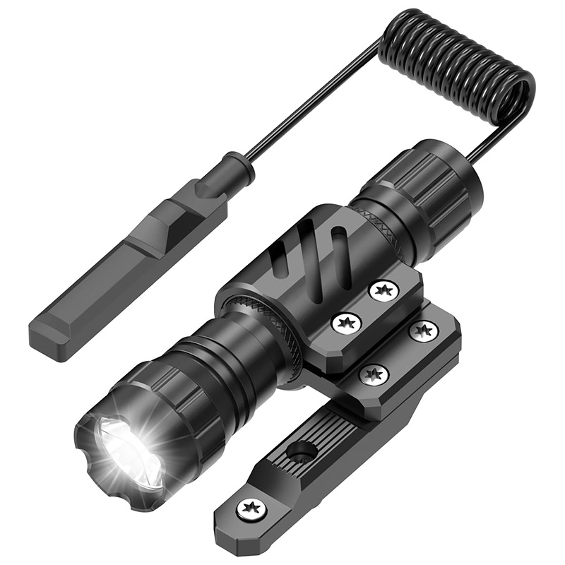 FL11 Tactical Flashlight 1200 Lumen LED Weapon Light,Waterproof with Picatinny/M Lock Mount, Pressure Switch Included (M Lock Mounted)