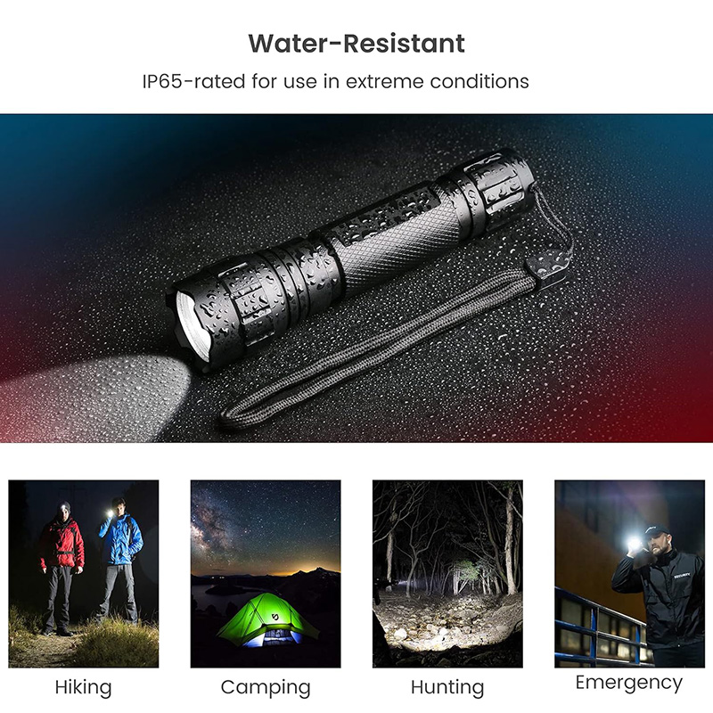 FL14-MB Flashlight 1200 Lumen Matte Black LED Light with Flashlight Mount and Pressure Switch Included - Image 4