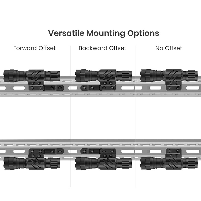FL14-MB Flashlight 1200 Lumen Matte Black LED Light with Flashlight Mount and Pressure Switch Included - Image 5