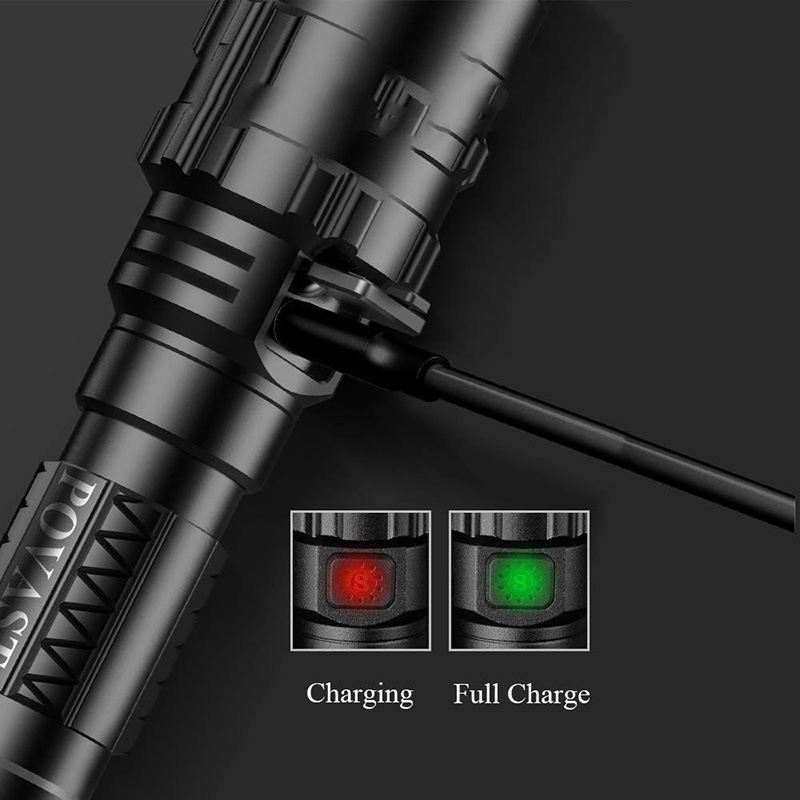 Picatinny Flashlight, LED Tactical Flashlight Rifle Rail Light with Pressure Switch, 3000 Lumens Waterproof Light, 5 Mode USB Rechargeable Flashlight for Hunting, Matte Black - Image 5