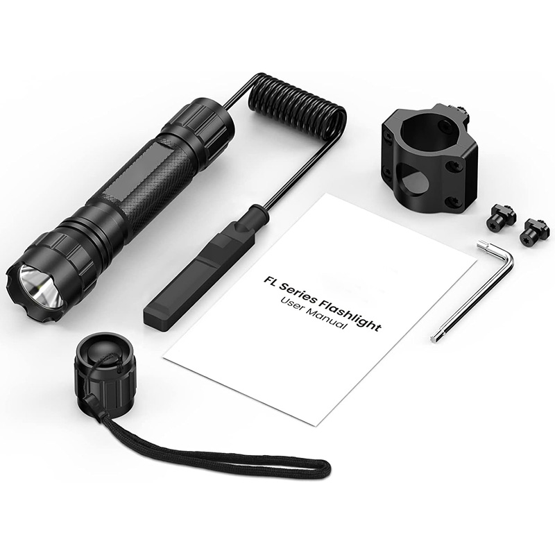 FL22 Tactical Flashlight 1200 Lumens LED Light M Lock Rail Mount Ar Flashlight with Pressure Switch - Image 7
