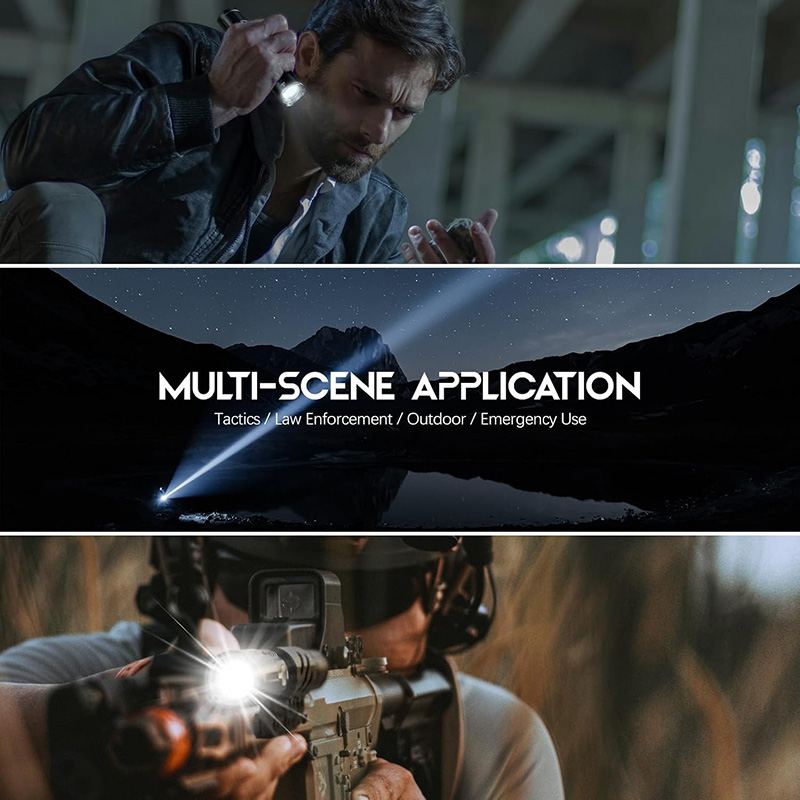 FL26 Rechargeable Tactical Flashlight 2000 Lumen, Adjustable Focus Light with Pressure Switch, USB-C Charging, IPX7 Waterproof, 4 Modes (Ultra/High/Low/Strobe) for Hunting & Outdoor - Image 7