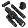 FL34 1500 Lumen LED Tactical Flashlight IPX7 Rating Rechargeable 4 Modes Weapon Light M Lock Mount Rail Flashlight Included with Pressure Switch