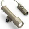 WL25 1200 High Lumens Tactical AR Flashlight LED Light with Pressure Switch & Fixed Picatinny Rail Mount, 3 Modes - High/Low/Strobe - Khaki
